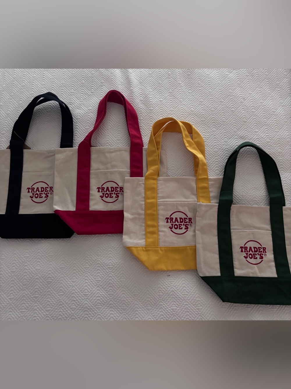 TRADER JOE’S MINI CANVAS TOTES SOLD INDIVIDUALLY OR BUNDLED